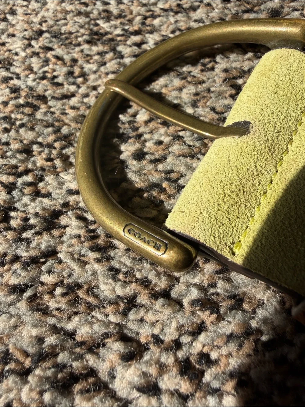 Vintage Coach 6378 Multicolor Suede Patchwork Leather Belt Y2K